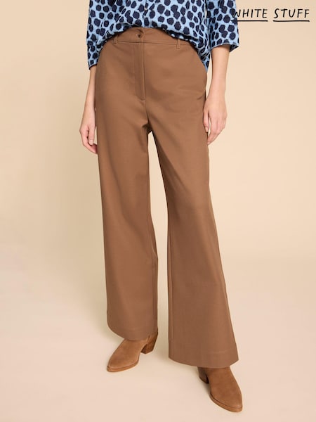 White Stuff Brown Wide Leg Belle Trousers (510994) | €41.50