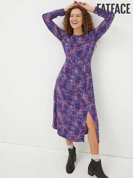 FatFace Blue Haldon Layered Spot Midi Dress (511056) | €43.50