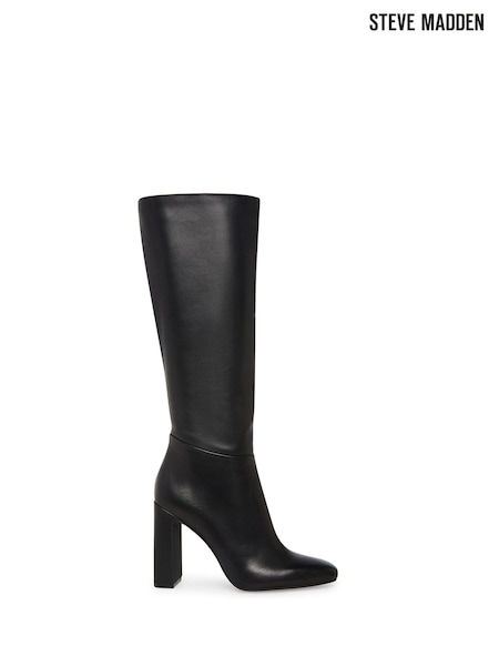 Steve Madden Black Croco Ally Knee High Boots (511357) | € 135