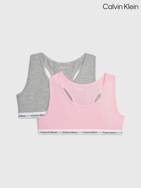 Pink - Calvin Klein Modern Cotton Girls Bralettes 2 Pack (511787) | 20 € - 23 €