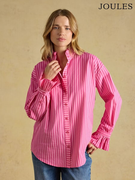 Pink Stripe - Joules Mae Relaxed Fit Shirt