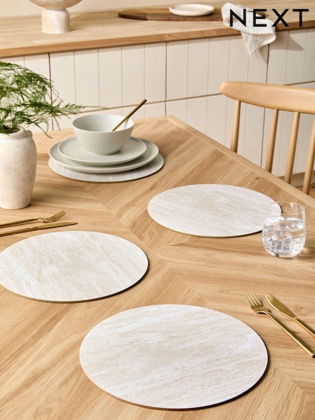 Set of 4 Marble Effect Placemats and Coasters (512303) | ‏93 د.إ.‏