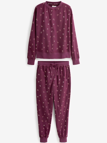 Berry Red Heart Foil Supersoft Cosy Pyjamas (512359) | €14.50
