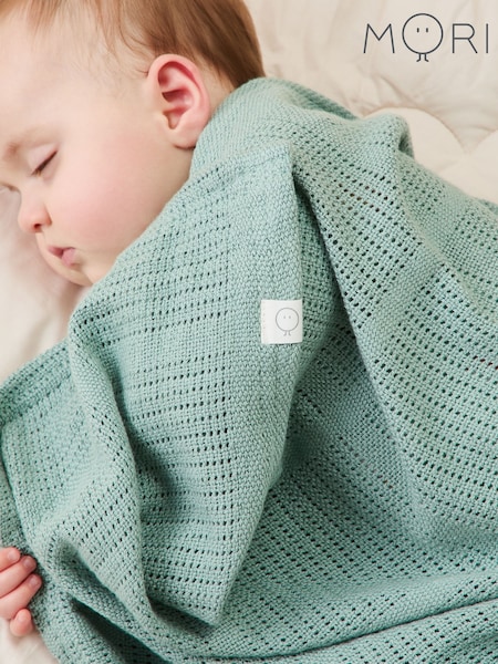 Mori Rose Pink Cellular Baby Blanket (512465) | AED114
