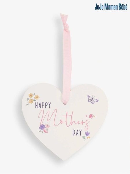 JoJo Maman Bébé White Mother's Day Heart Plaque (512663) | €8