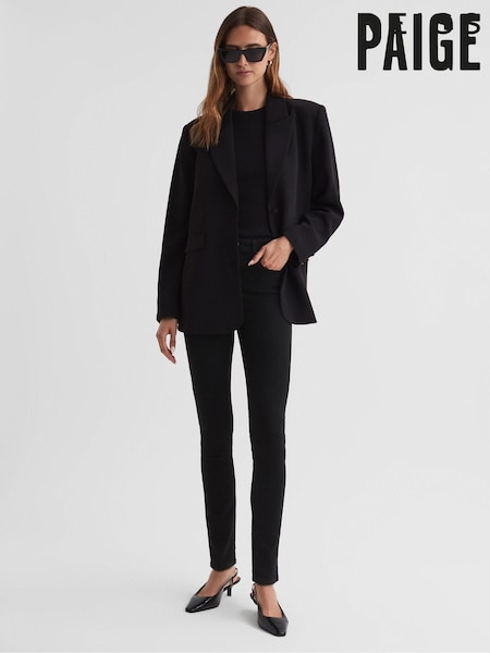 Schwarz/Schatten - Reiss Margot Paige Skinny-Jeans mit hohem Bund (513108) | 337 €