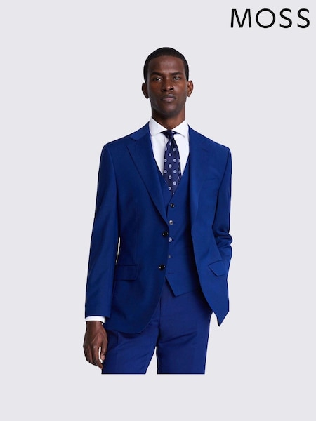MOSS Royal Blue Performance Tailored Fit Suit Jacket (513438) | €102 - €108