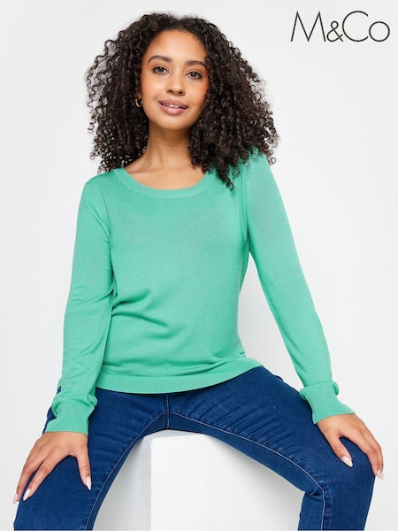 Verde - Pulover mărimi mici Tricou la baza gâtului M&Co (514439) | 85 LEI