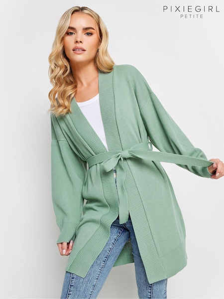 PixieGirl Petite Green Belted Midi Cardigan (514641) | 168 QAR