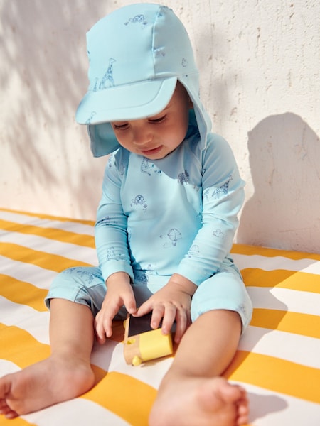 Mintgrün - Sunsafe Swimsuit & Hat 2 Piece Set (3mths-7yrs) (515066) | 16 € - 18 €