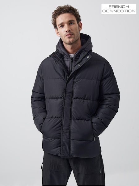 French Connection Black Row Fleece Jacket (515251) | €106