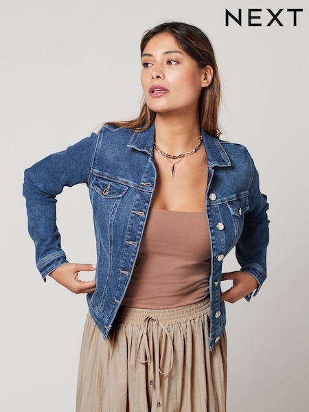 Mittelblau - Fuller Bust Denim Jacket (515323) | 5 €