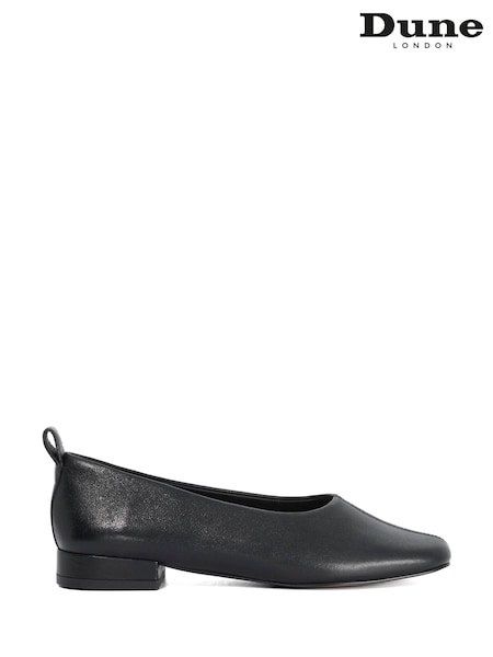 Black - Dune London Highmark Leather Ballet Shoes