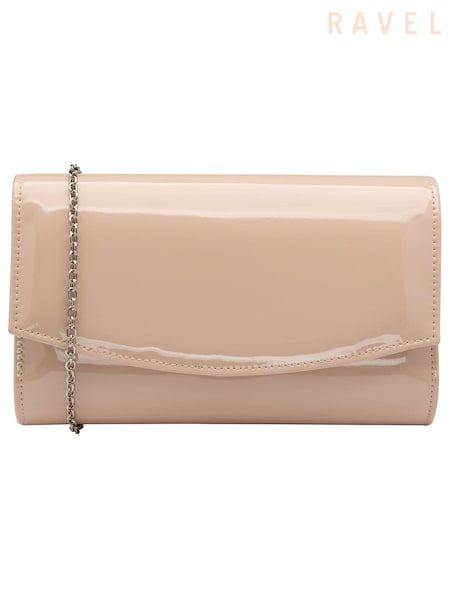 Ravel Cream Clutch Bag with Chain (516220) | 223 QAR