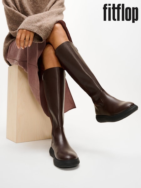 Brūna krāsa - Fitflop Iq-comff Leather High Boots