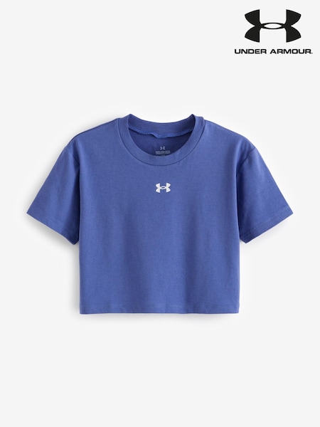 Under Armour Blue/White Crop Sportstyle Logo Short Sleeve T-Shirt (516964) | €13