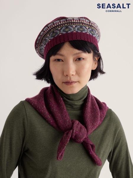 Purple - Seasalt Cornwall Early Bird Beret Hat