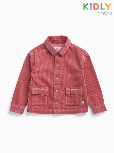 粉色 - Kidly By Mori Pin Corduroy Shacket
