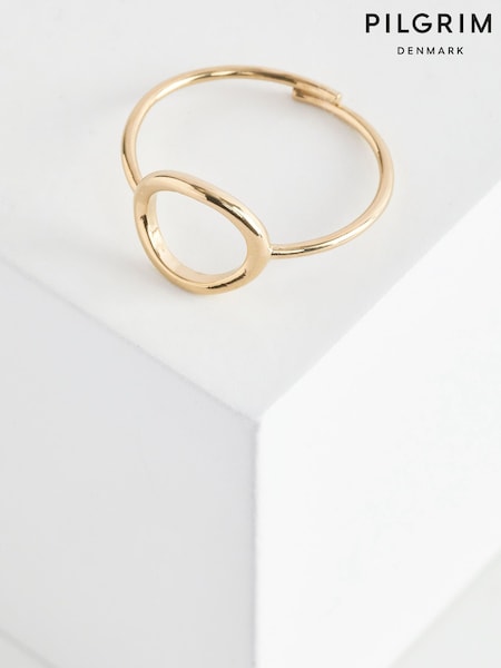 PILGRIM Gold Plated Lulu Circle Ring (517139) | 99 QAR