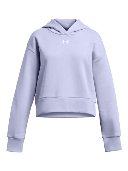 Under Armour Blue Rival Fleece Crop Hoodie (517316) | AED105
