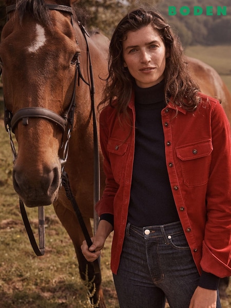 Boden Red Straight Cord Shirt (517383) | €54