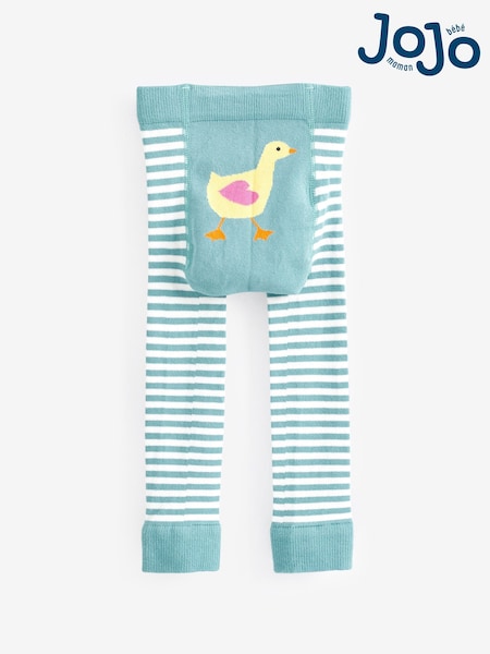 JoJo Maman Bébé Duck Egg Striped Leggings (517559) | €17