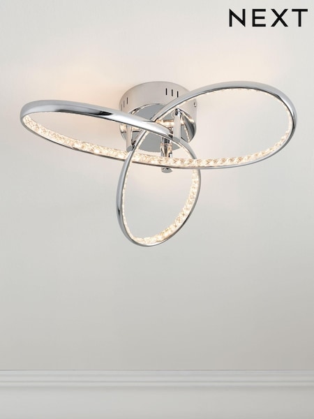 Chrome Cara LED Flush Fitting Ceiling Light (518019) | €153