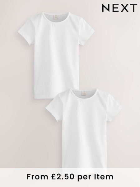 Blanco - 100% Cotton Gym School T-Shirts 2 Pack (3-16yrs) (518715) | 7 € - 14 €