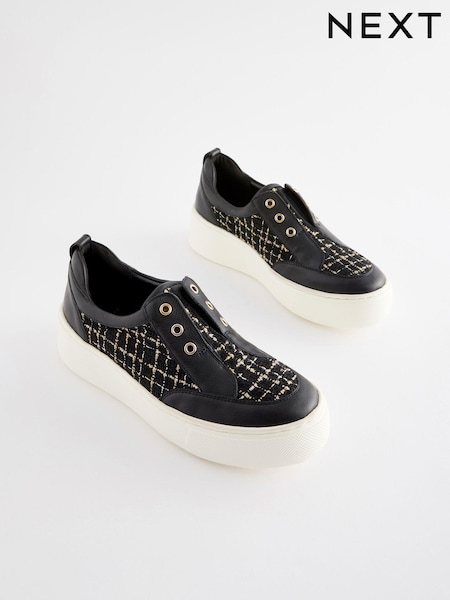 Black Signature Forever Comfort® Chunky Wedge Slip-On Platform Trainers (518732) | €13