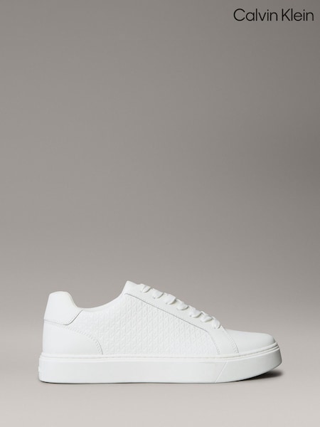 White - Regular Calvin Klein Baseline Leather Signature Trainers