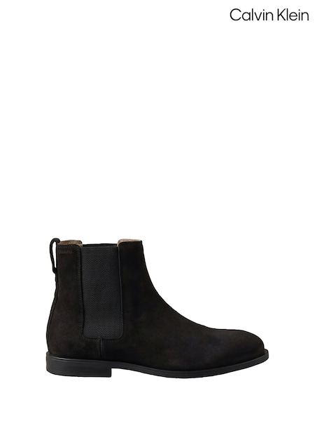 Svart - Regular Calvin Klein Suede Chelsea Boots