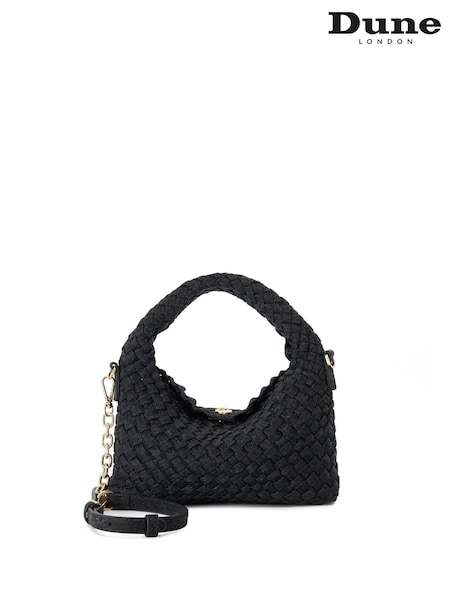 Schwarz - Dune London Dinky Deliberate Mini Woven Slouch Bag