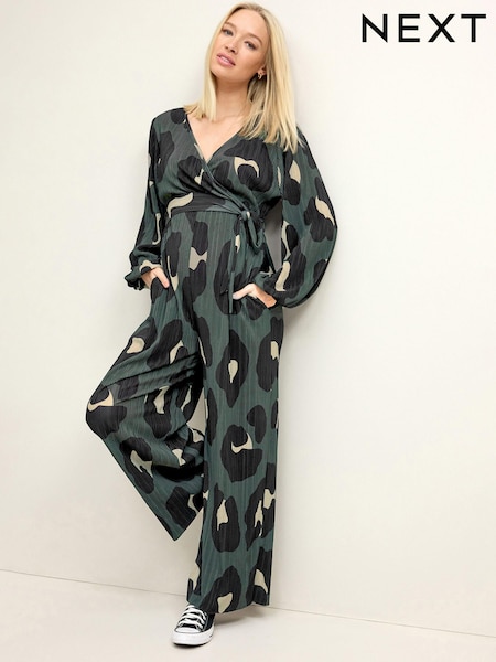 Хаки со звериным принтом - Maternity Plissé Jumpsuit (519447) | €23