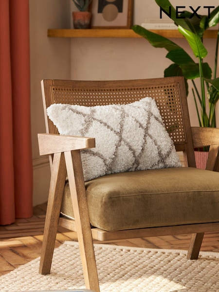 Natural Geometric Berber Rectangular Cushion (519925) | €12