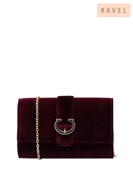 Rot - Ravel Clutch-Tasche aus Samt