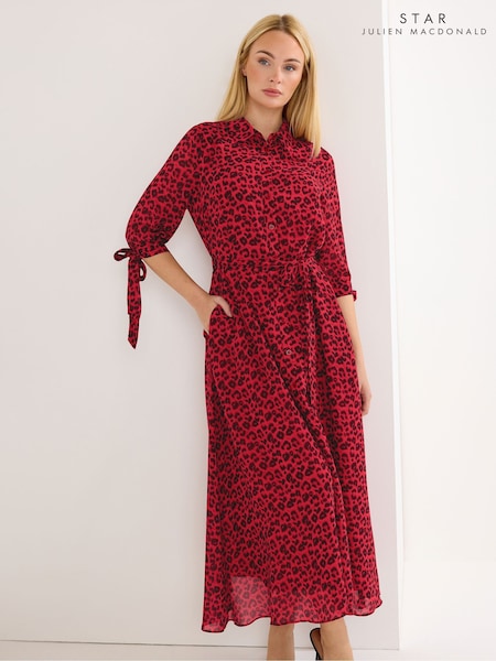 Red - Star By Julien Macdonald Printed Shirt Dress