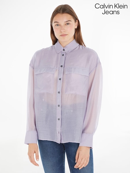 Calvin Klein Jeans Purple Sheer Long Sleeve Shirt (520458) | €46
