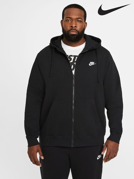 Svart - Nike Club Zip Up Hoodie (520813) | kr1 470