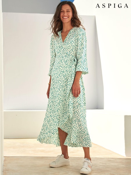 Aspiga Cream Demi Long Sleeve Wrap Dress (520819) | €82