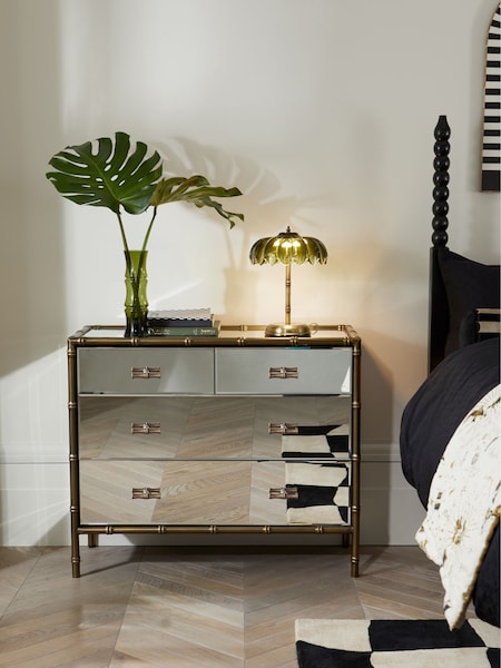 Rockett St George Mirror Bamboo Viscose Chest Of Drawers (521438) | €820