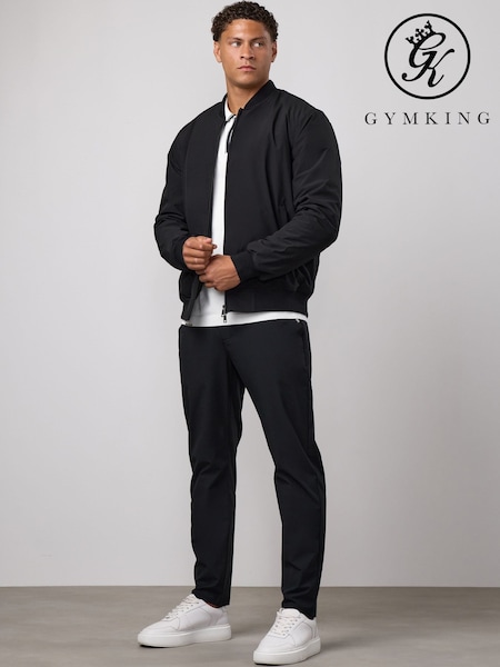 Black - Regular Gym King Signature Bomber Jacket