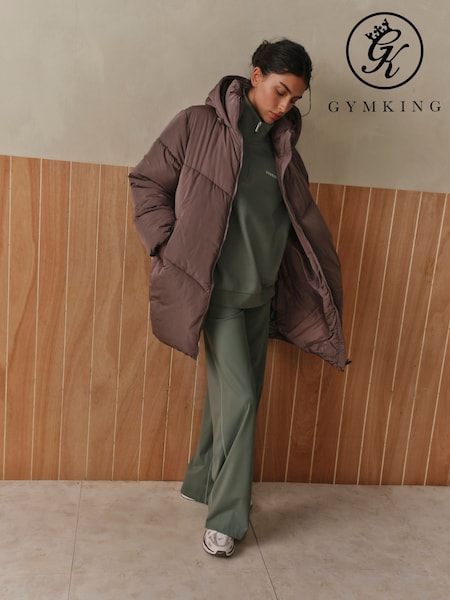 Brun - Gym King manteau mi-long