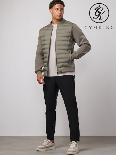 Green - Regular Gym King Signature Hybrid Bomber Jacket
