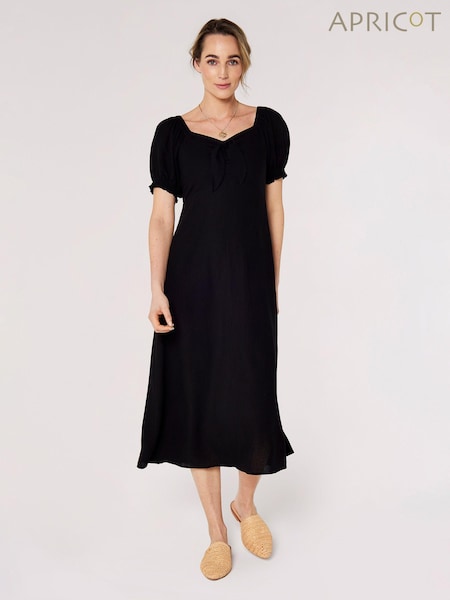 Apricot Black Tie Detail Milkmaid Midaxi Dress (521921) | €50
