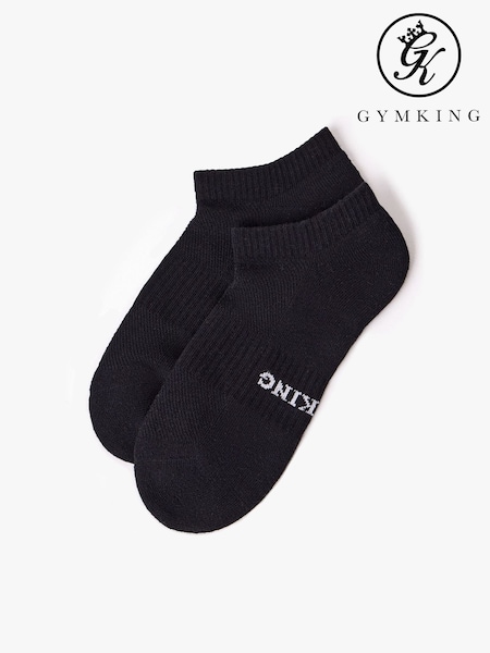 Black - Regular Gym King Linear Sports Socks (1pk)