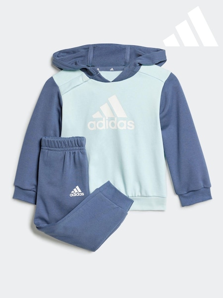 adidas Blue/Navy Kids Essentials Colorblock Jogger Set (523057) | 97 QAR