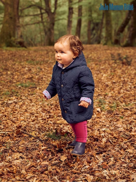 JoJo Maman Bébé Girls' Reversible Quilted Jacket (523102) | ‏230 د.إ.‏