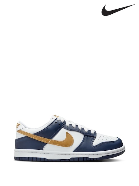 Nike White/Blue Dunk Trainers (523429) | €93