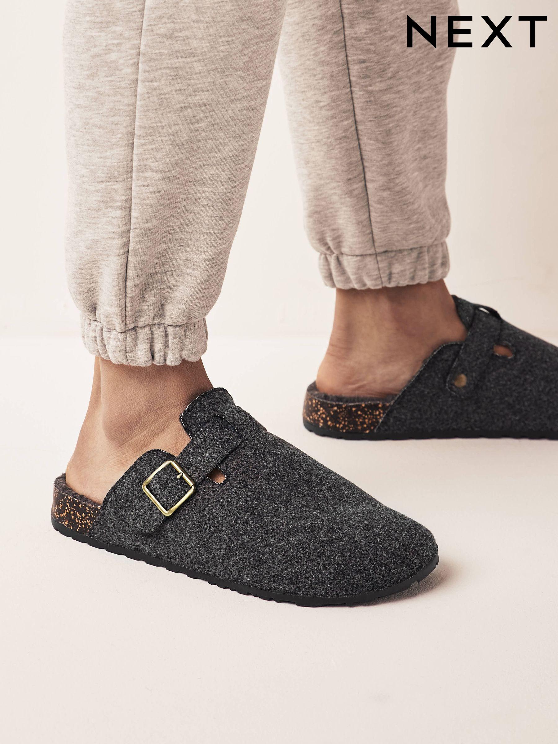 Men s Grey Slippers Mules Closed Back Slippers Next
