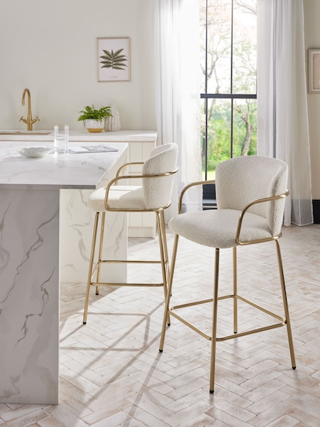 Casual Boucle Oyster Hugh Bar Stool (524022) | €205